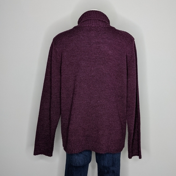 Vintage Stitches In Time purple flower sweater L - Picture 4 of 7